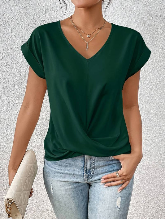 Zinnia – Koszulka Casual z Krótkim Rękawem