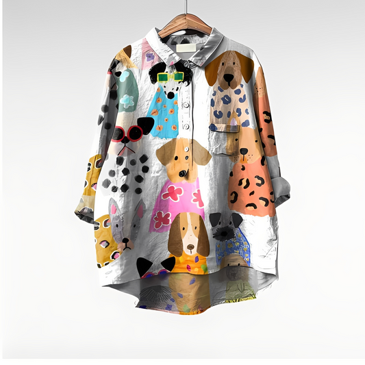 Eyden - Künstlerische Damenbluse mit langen Ärmeln