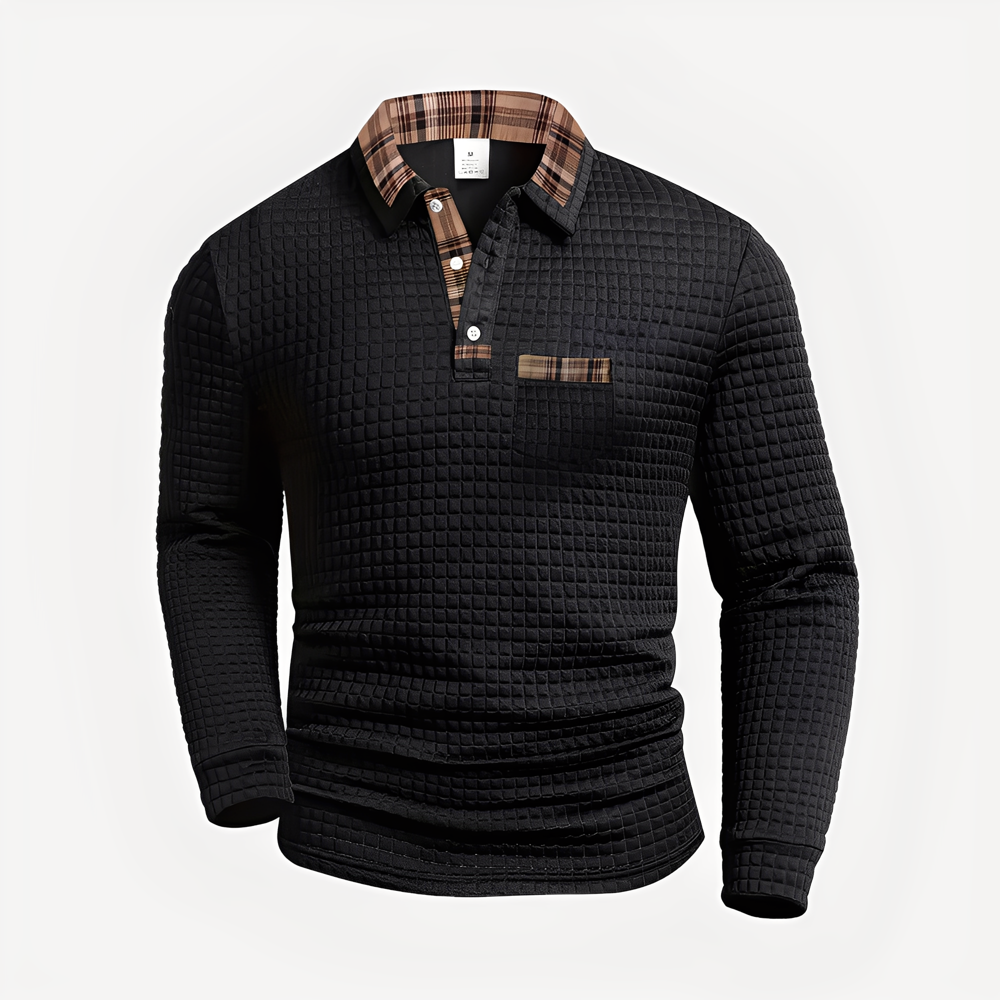 Morris - Elegancka koszulka polo z długim rękawem