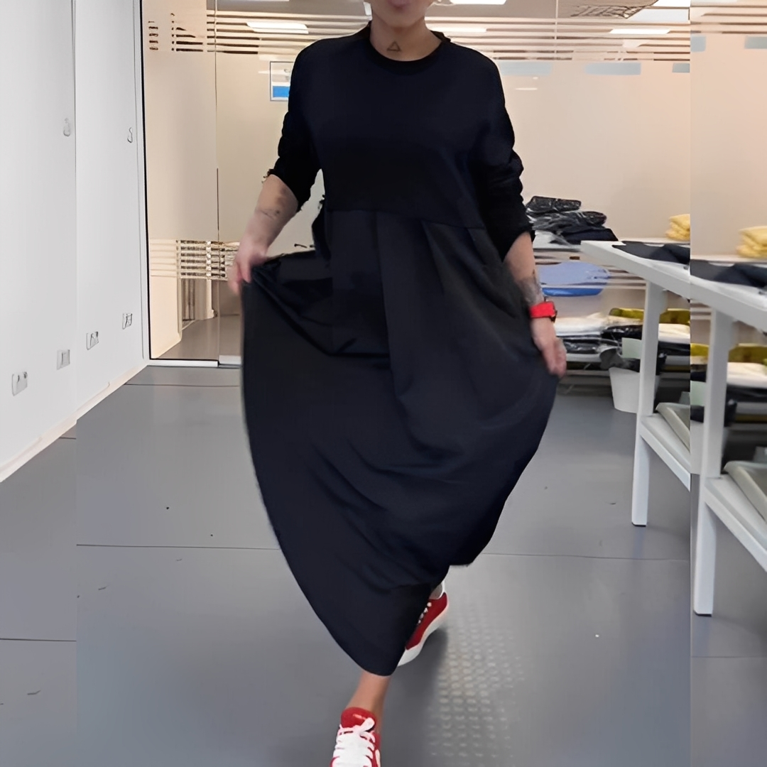 Gisèle - Sukienka na co dzień z okrągłym dekoltem dla pań