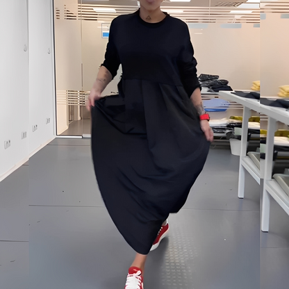 Gisèle - Sukienka na co dzień z okrągłym dekoltem dla pań