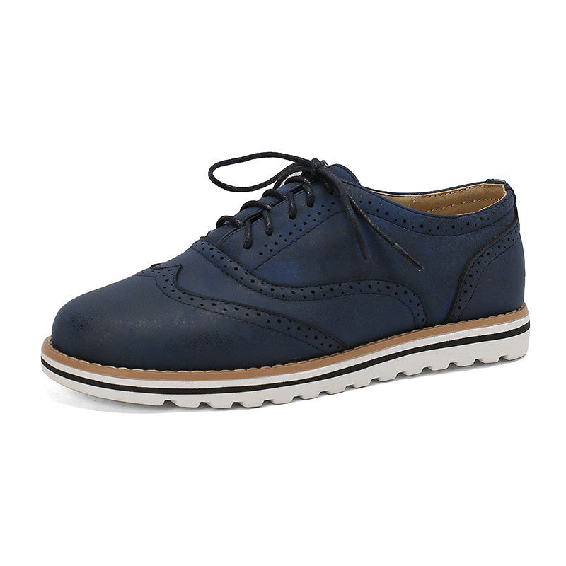 Gemma - Luźne damskie buty Derby z zamszu