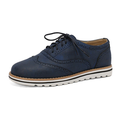 Gemma - Luźne damskie buty Derby z zamszu