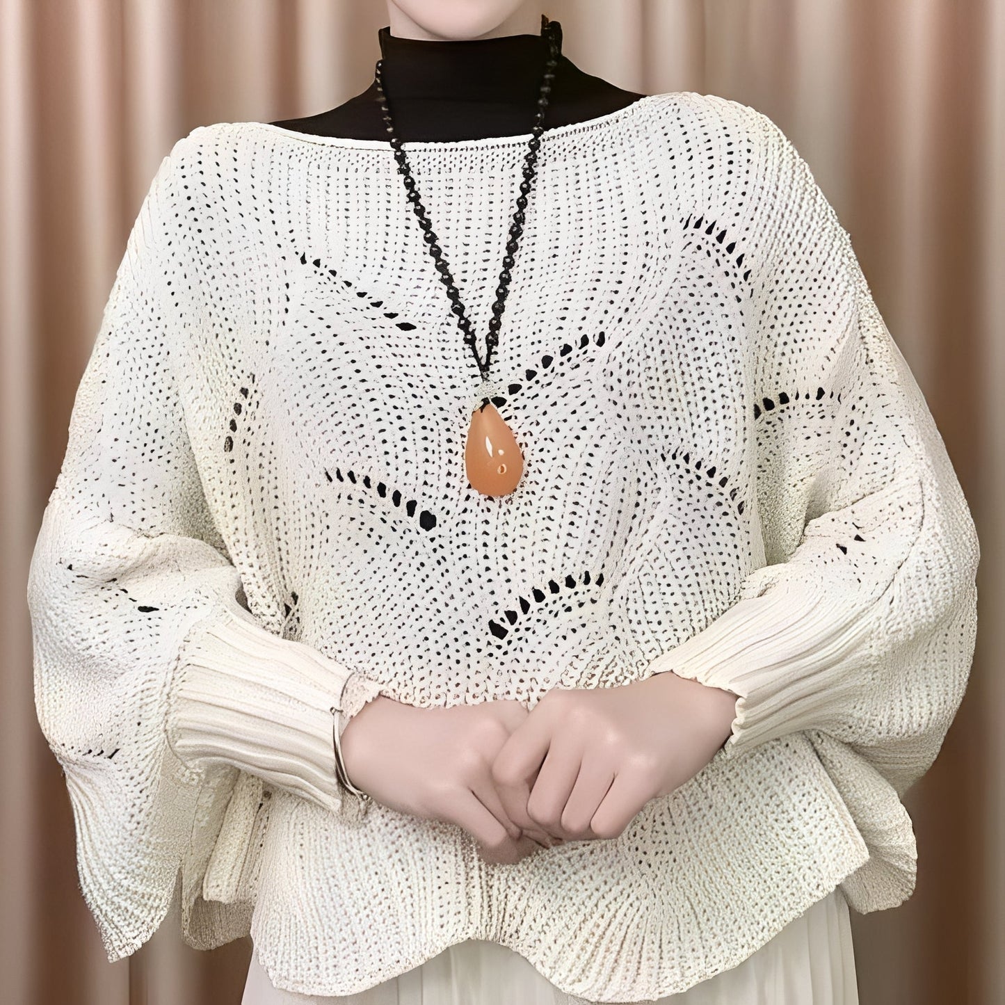 Celestine - Kobiecy sweter termiczny z szerokimi rękawami