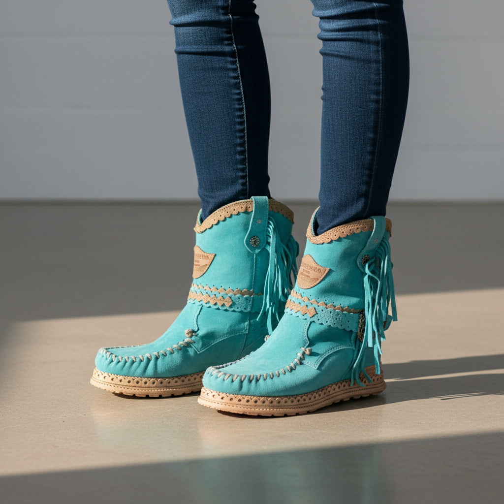 Brianna - Stylowe Boho Botki do Kostki