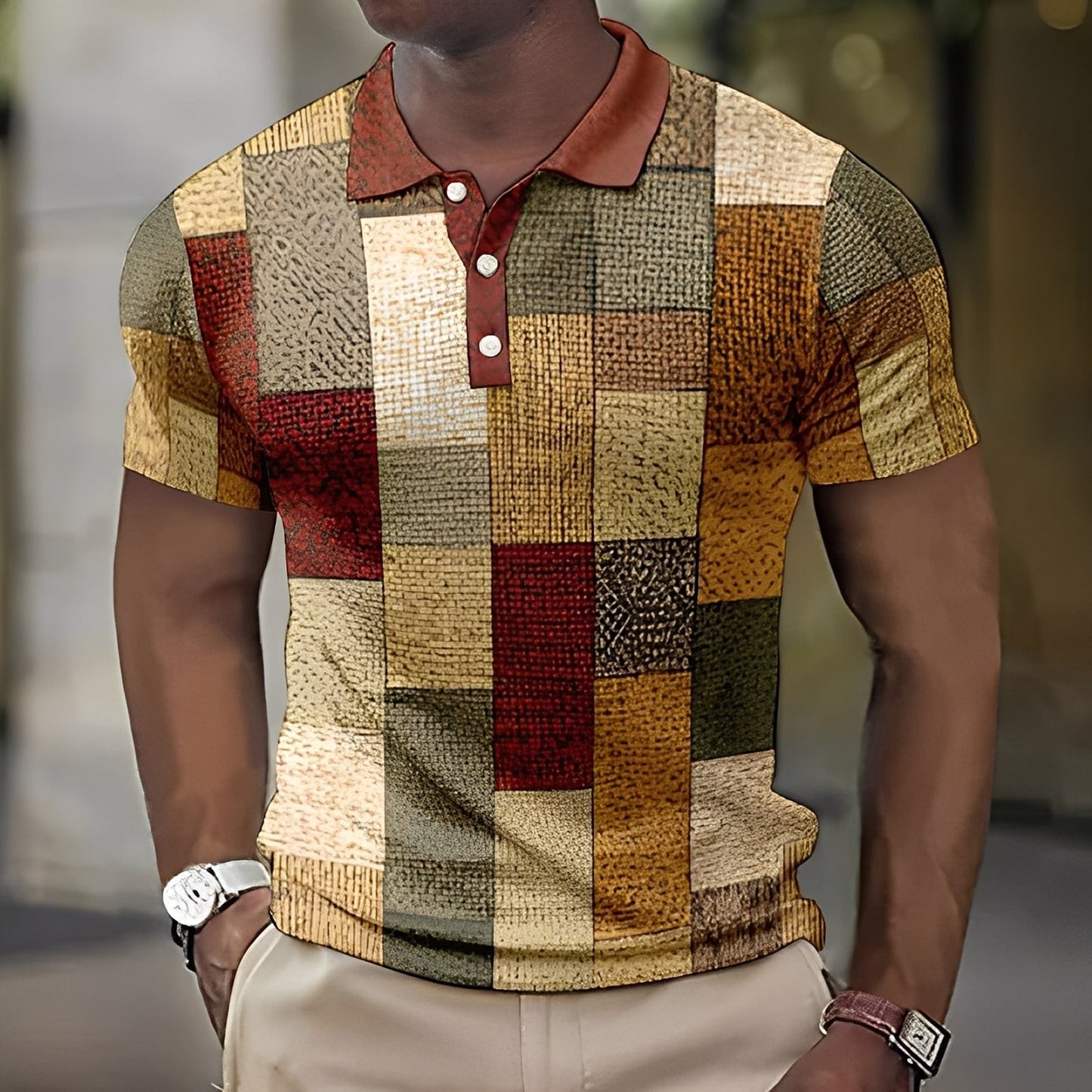 Reginald - Stylowa kolorowa męska polo
