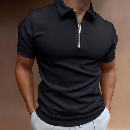 Hubert - Eleganckie Polo z Zipperem dla Panów