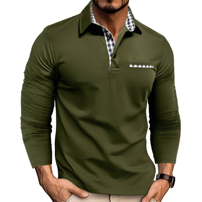 Charel - Fashionable men's long-sleeved shirt with collar