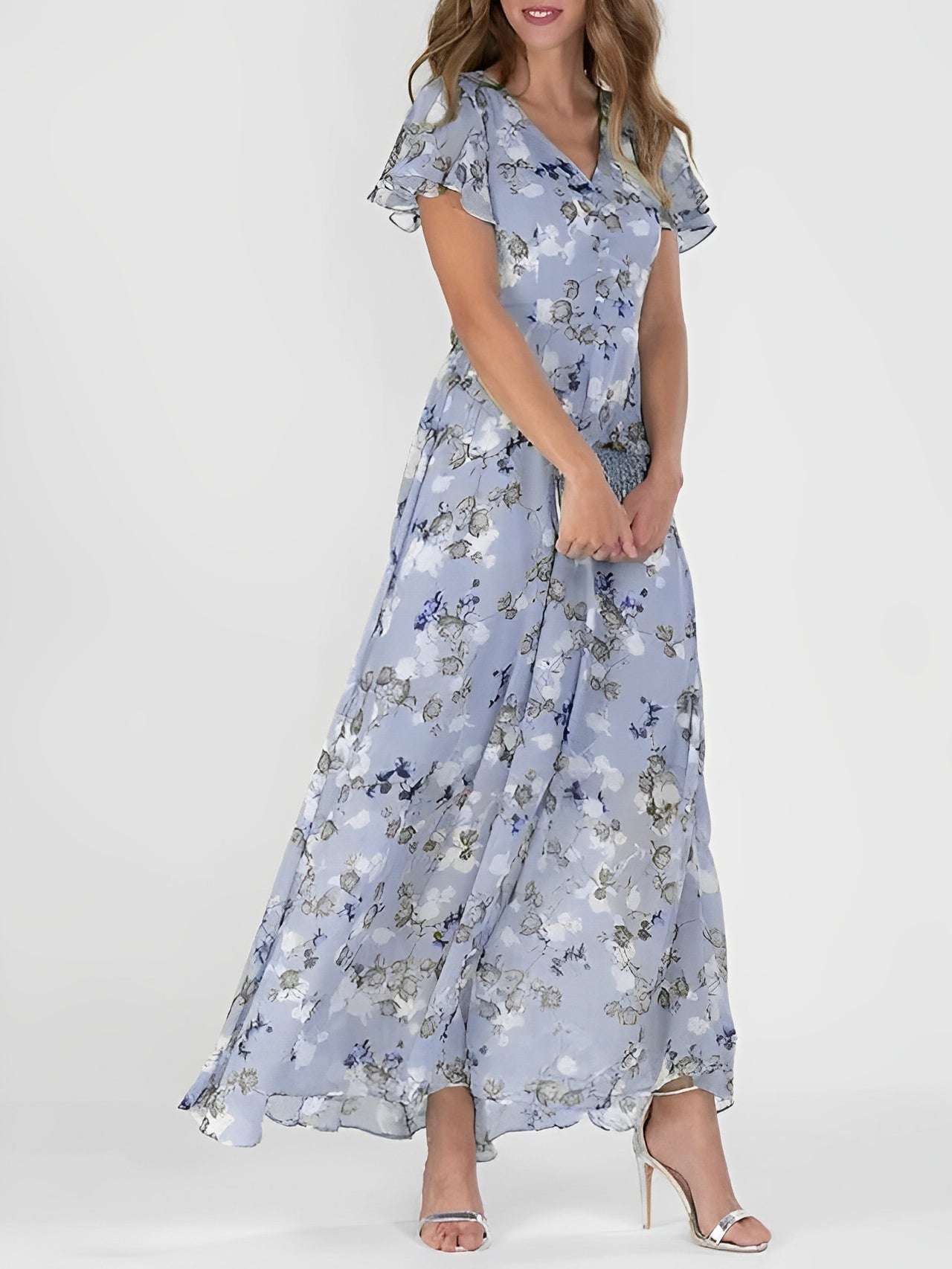 Makayla - Zwiewna Kwiatowa Sukienka Maxi