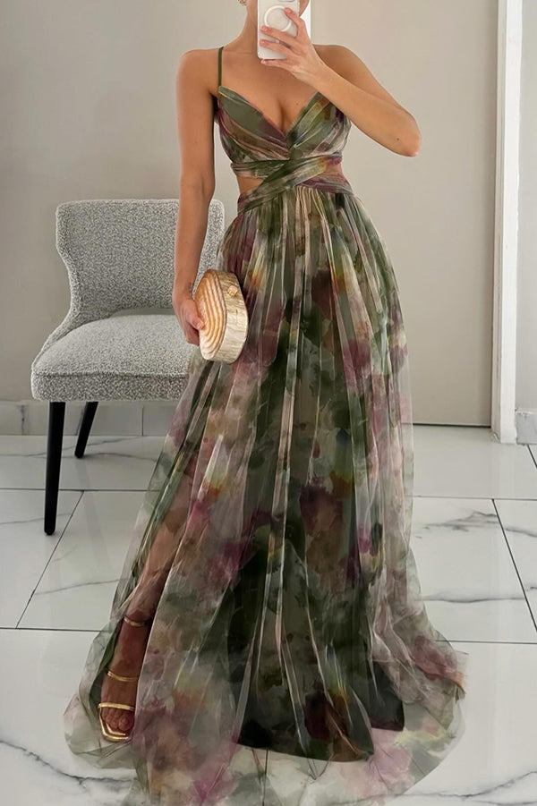 Gwendolyn - Stylowa Sukienka Maxi w Kwiaty Damska