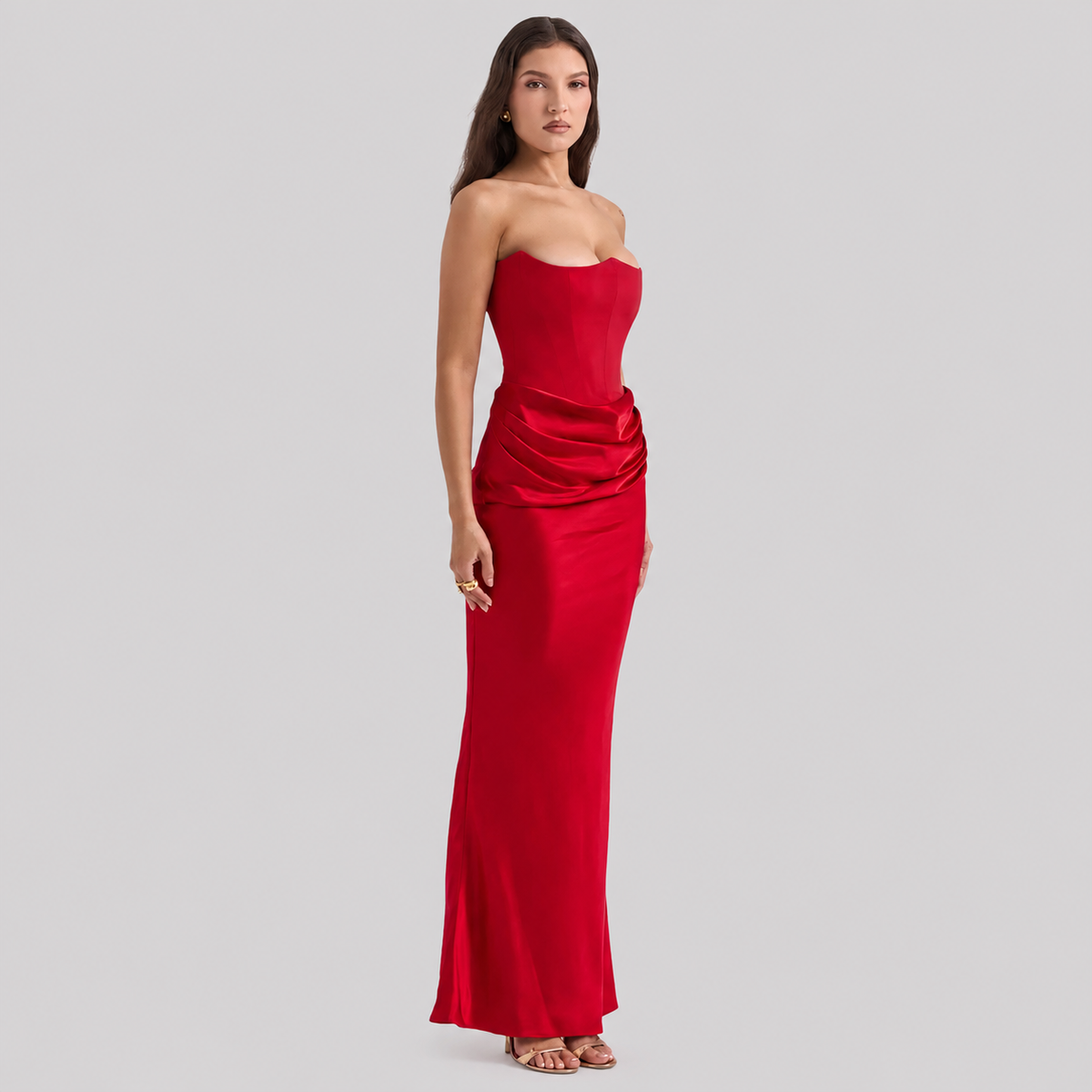 Elisabeth – Maxikleid elegancki z odkrytymi ramionami dla kobiet