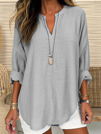 Eliza - Women's linen blouse in a casual style