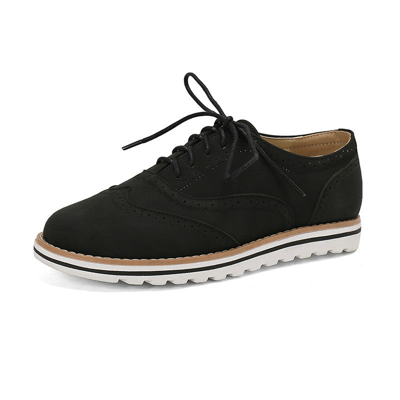 Gemma - Luźne damskie buty Derby z zamszu