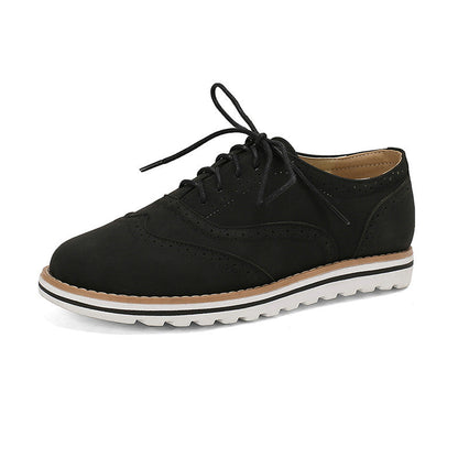 Gemma - Luźne damskie buty Derby z zamszu