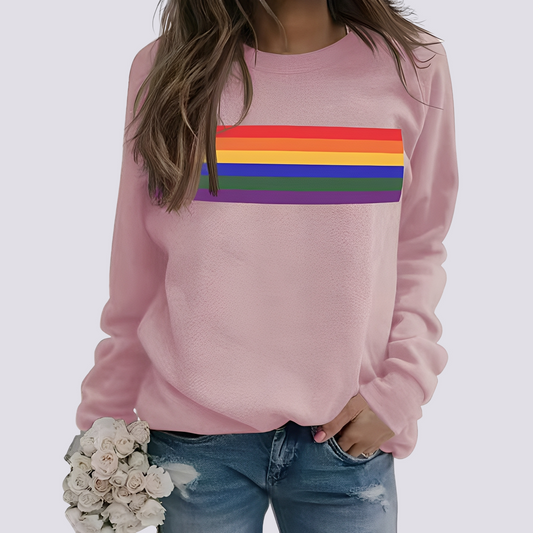 Roseann - Elegancki sweter z kolorowym wzorem dla kobiet