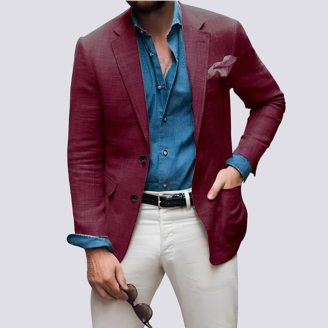 Glenn - Elegancka marynarka męska z guzikami