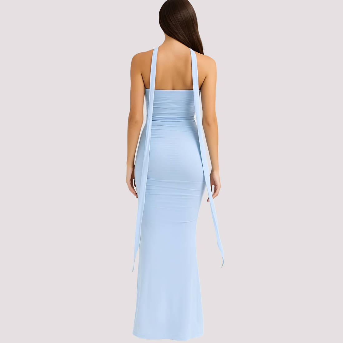 Antonia - Elegancka, dopasowana sukienka z chokerem
