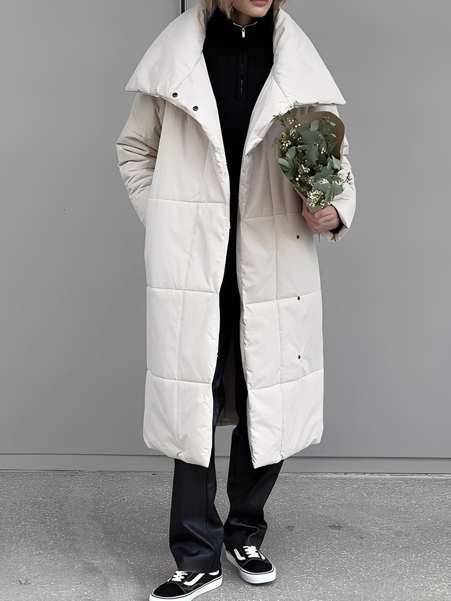 Adaline - Damska, długa, ciepła, pikowana kurtka