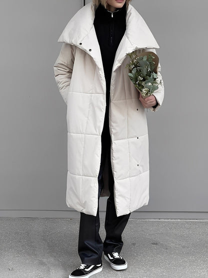 Adaline - Damska, długa, ciepła, pikowana kurtka