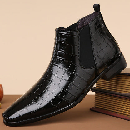 Gladwin - Stylowe, połyskujące skórzane buty dla mężczyzn