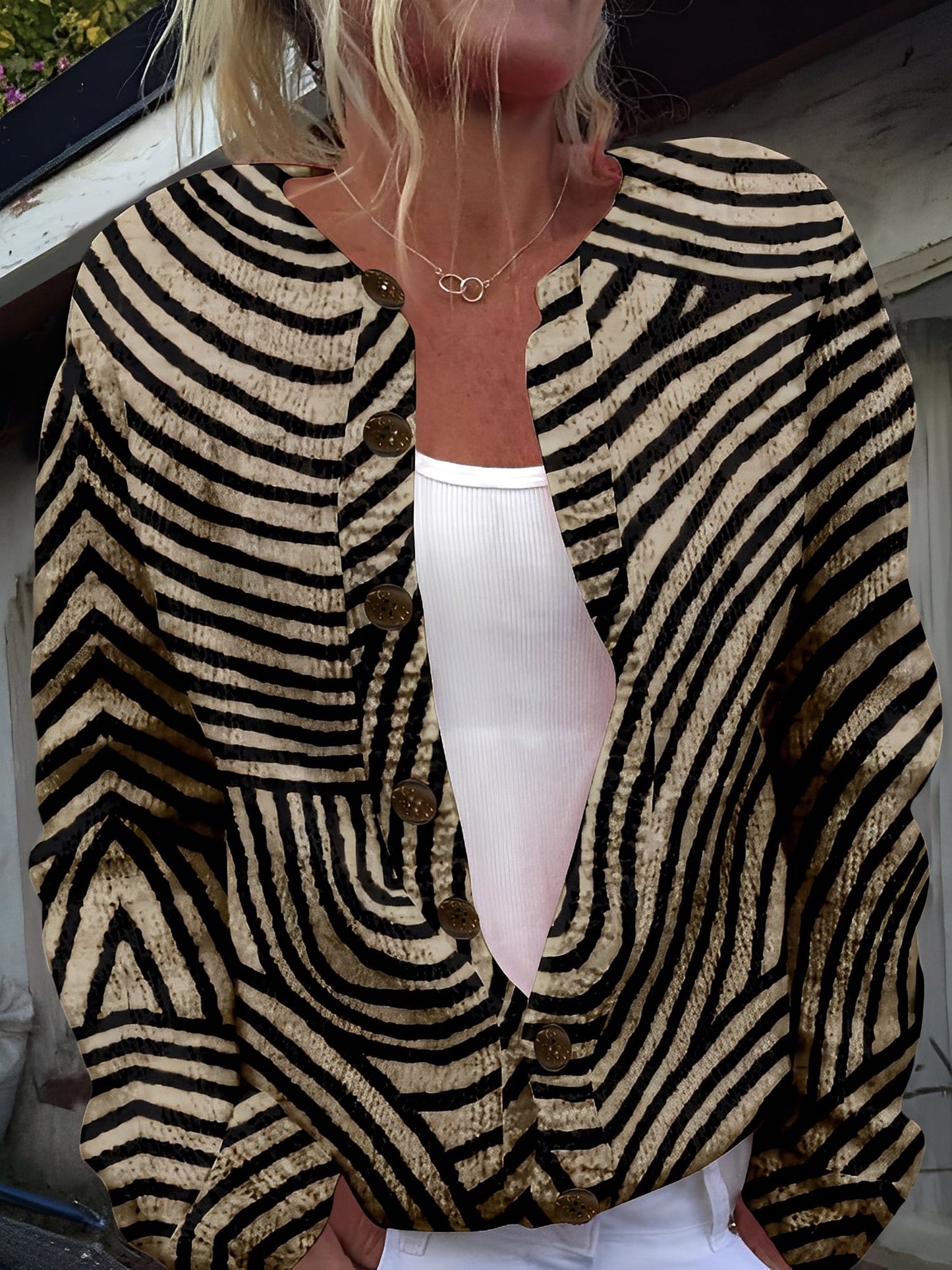 Therese - Modny kardigan z guzikami dla kobiet