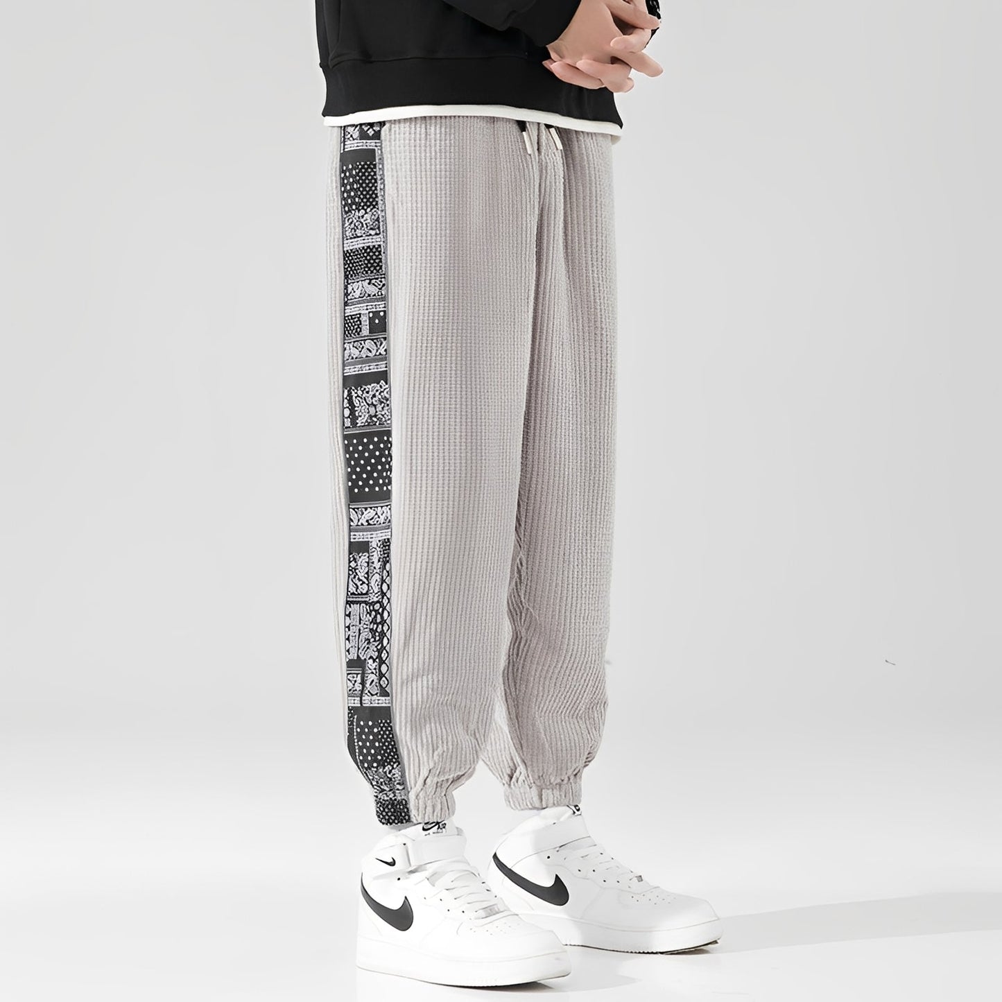 George - Wygodne, luźne sztruksowe spodnie dresowe dla mężczyzn