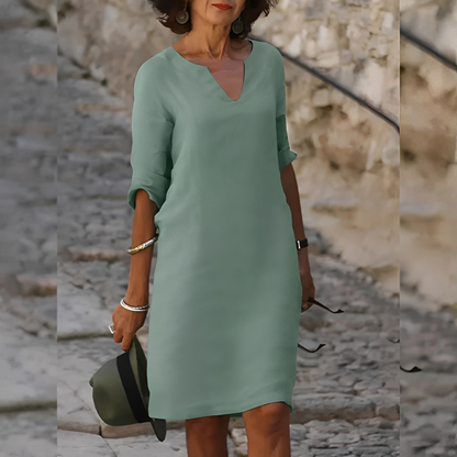 Guilaine - Elegantes Kleid mit V-Ausschnitt für Frauen