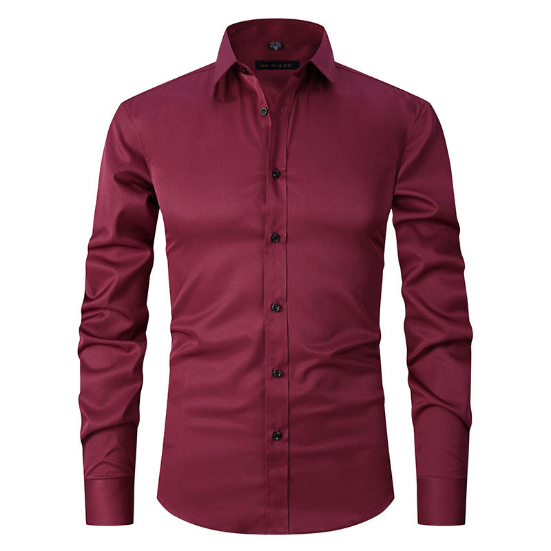 Jaren - Męska elegancka koszula ze stretchu z długimi rękawami