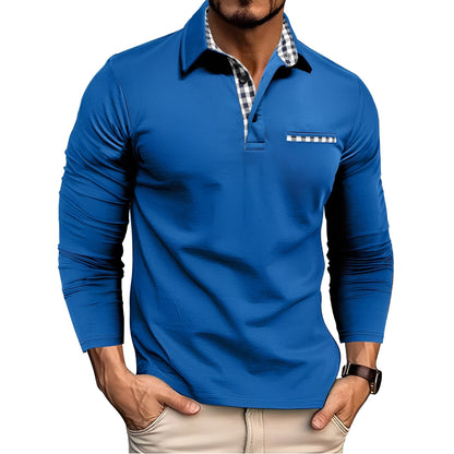Charel - Fashionable men's long-sleeved shirt with collar