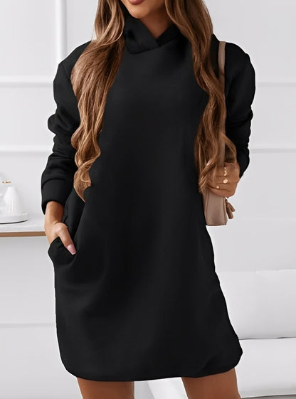 Michaela - Modna mini sukienka z kapturem dla pań