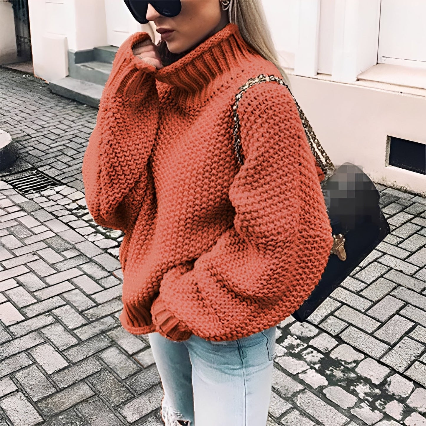 Nicola - Bardzo gruby, luźny golf dla kobiet