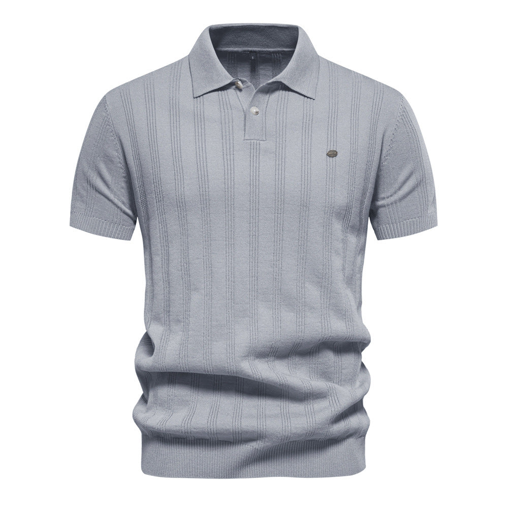 Paxton - Swobodna męska koszulka polo z wełny merino