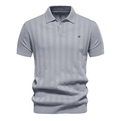 Paxton - Swobodna męska koszulka polo z wełny merino
