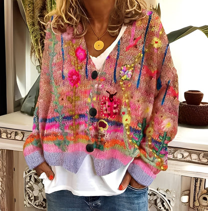 Daphné - Kolorowy i komfortowy sweter damski