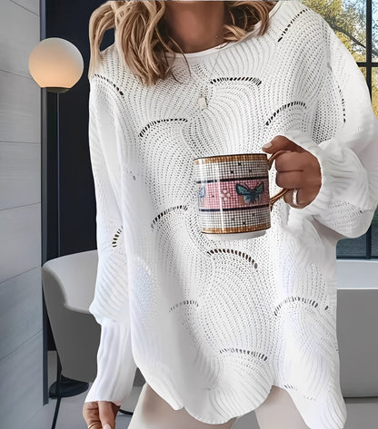 Kassandra - Modny, wycięty damski sweterek