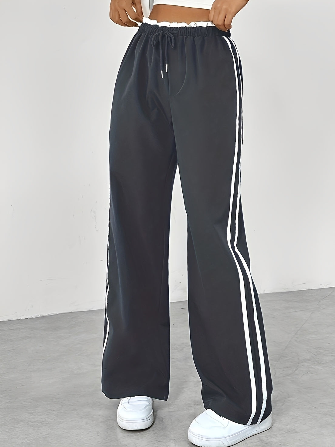 Eleanor - Sportowe, szerokie spodnie o prostym kroju dla kobiet