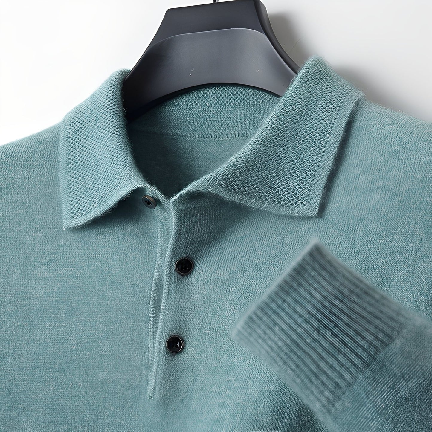 Romilly - Stylowy kaszmirowy sweter polo dla mężczyzn