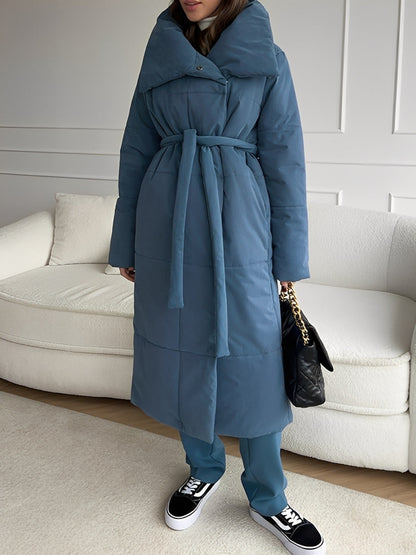 Adaline - Damska, długa, ciepła, pikowana kurtka