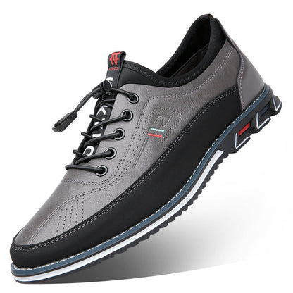 Aaron - Męskie codzienne antypoślizgowe skórzane sneakersy