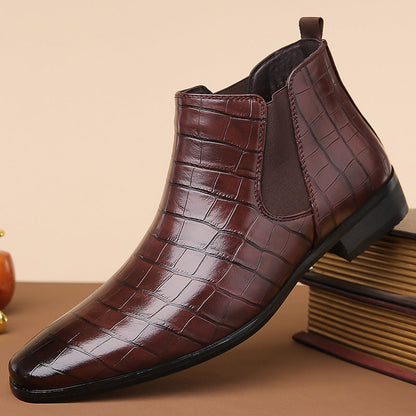 Gladwin - Stylowe, połyskujące skórzane buty dla mężczyzn