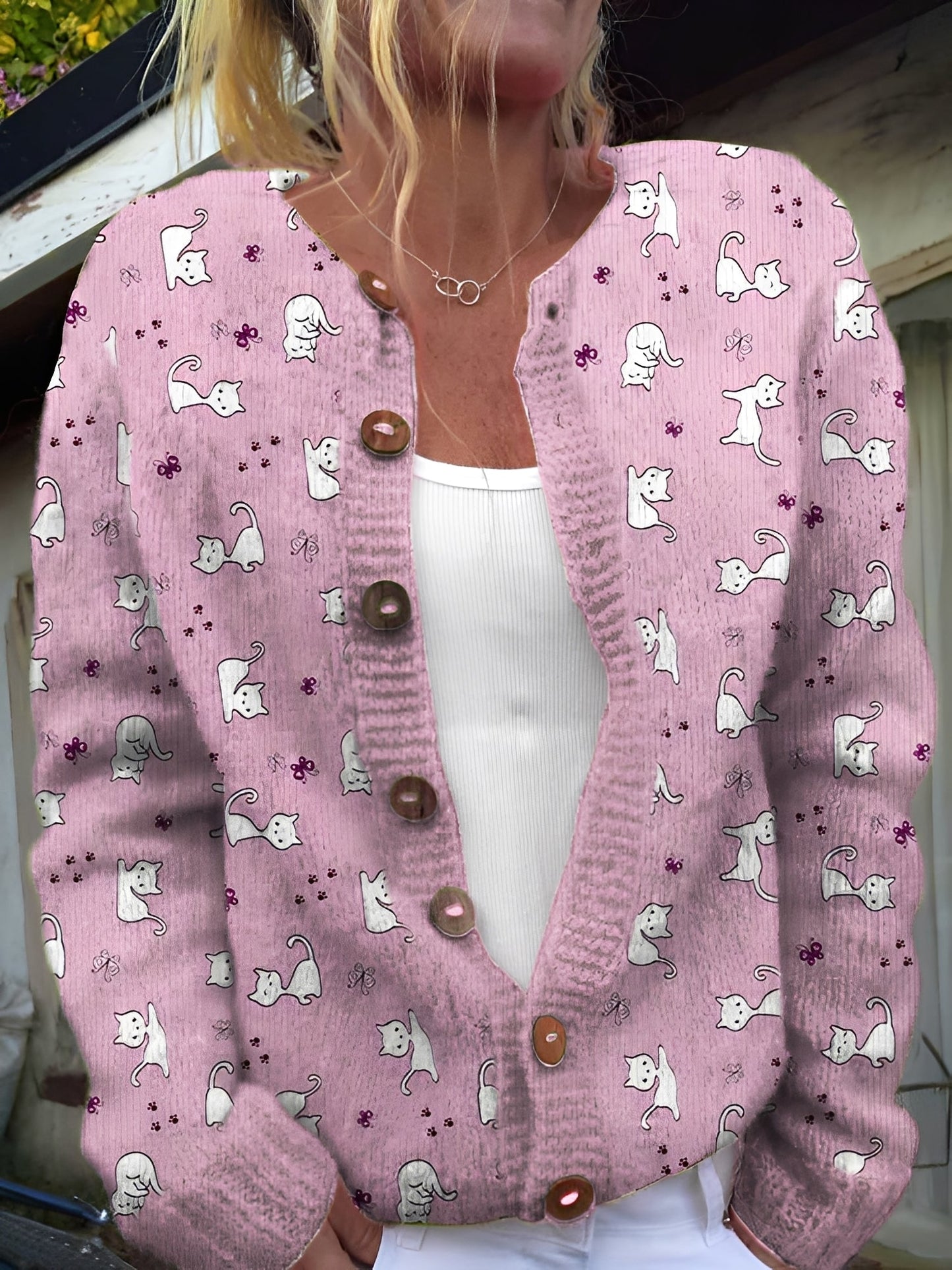 Kandace - Modny sweter z kwiatowym wzorem dla kobiet