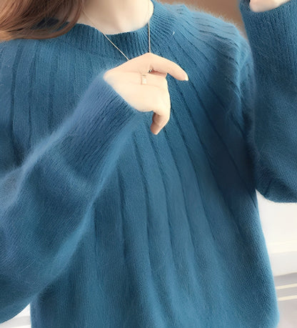 Josslyn - Elegancki, szeroki kaszmirowy sweter damski