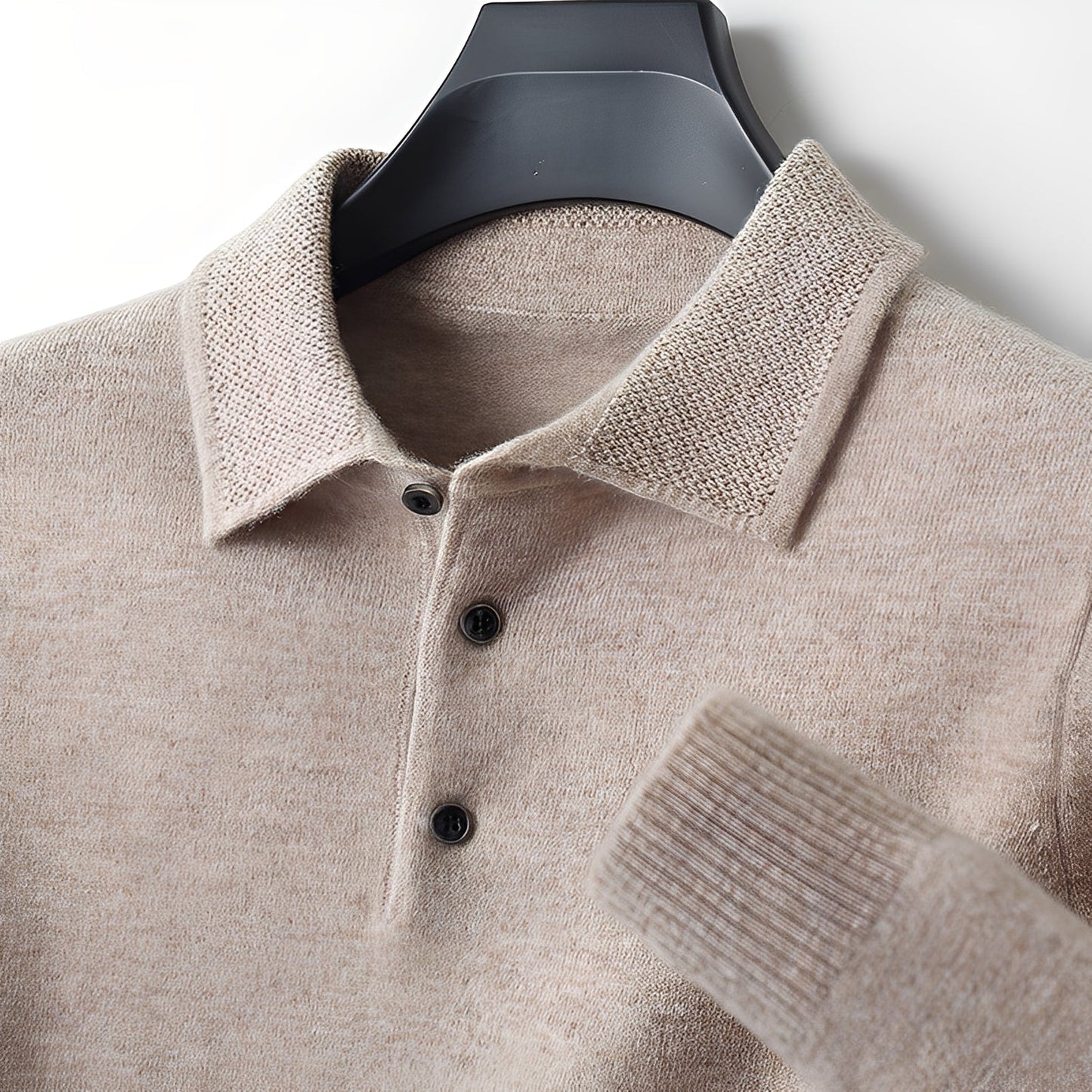 Romilly - Stylowy kaszmirowy sweter polo dla mężczyzn