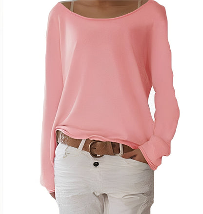 Béatrice - Sweter damski z lekkiej dzianiny