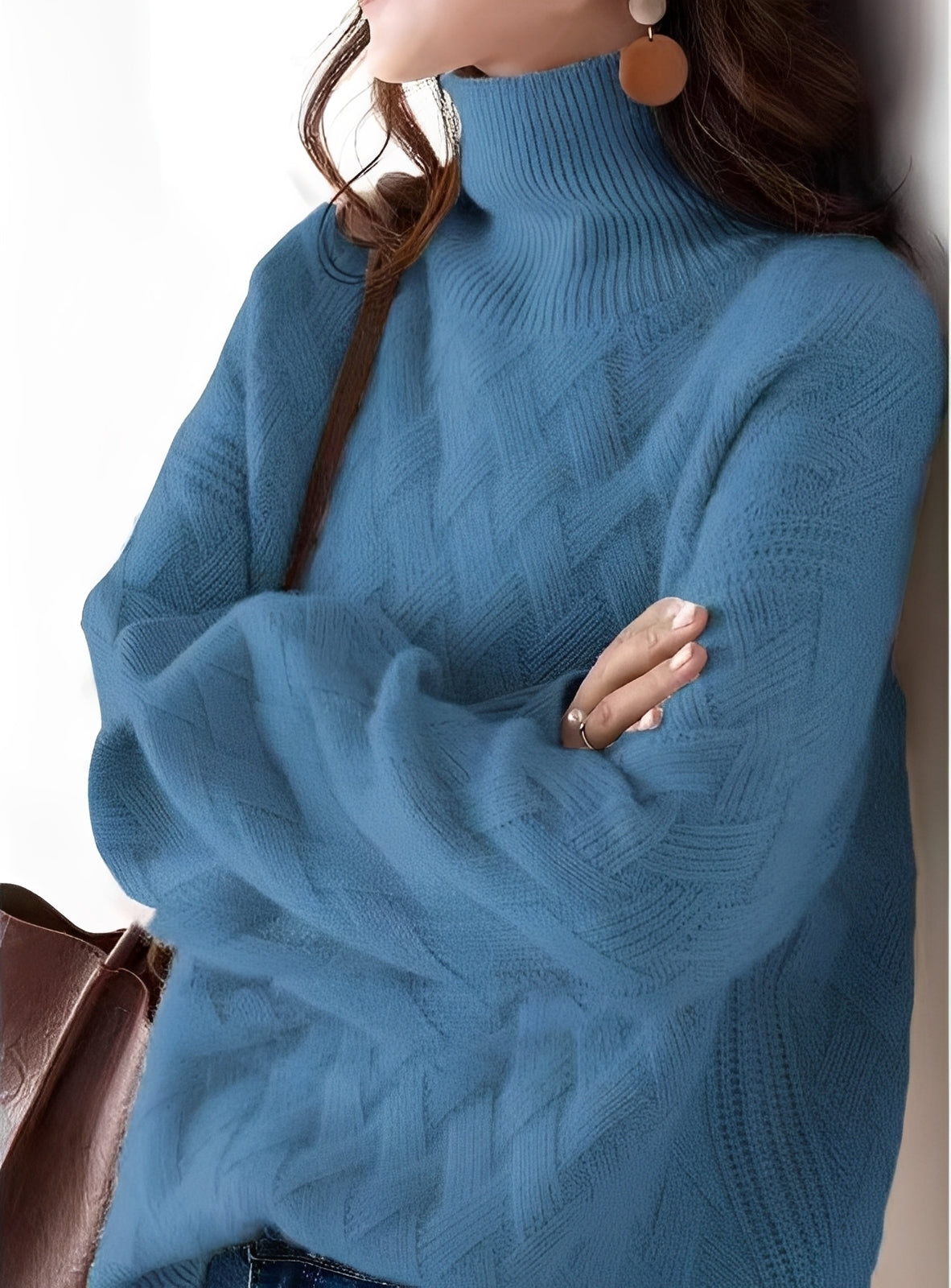 Stacey - Elegancki golf z teksturą dla kobiet