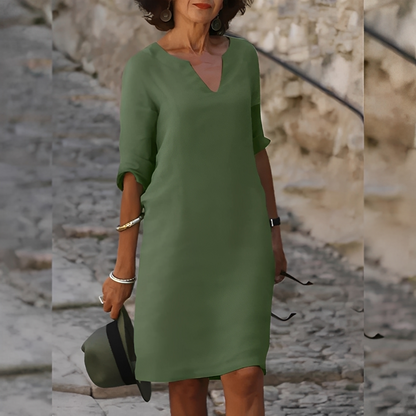 Guilaine - Elegantes Kleid mit V-Ausschnitt für Frauen