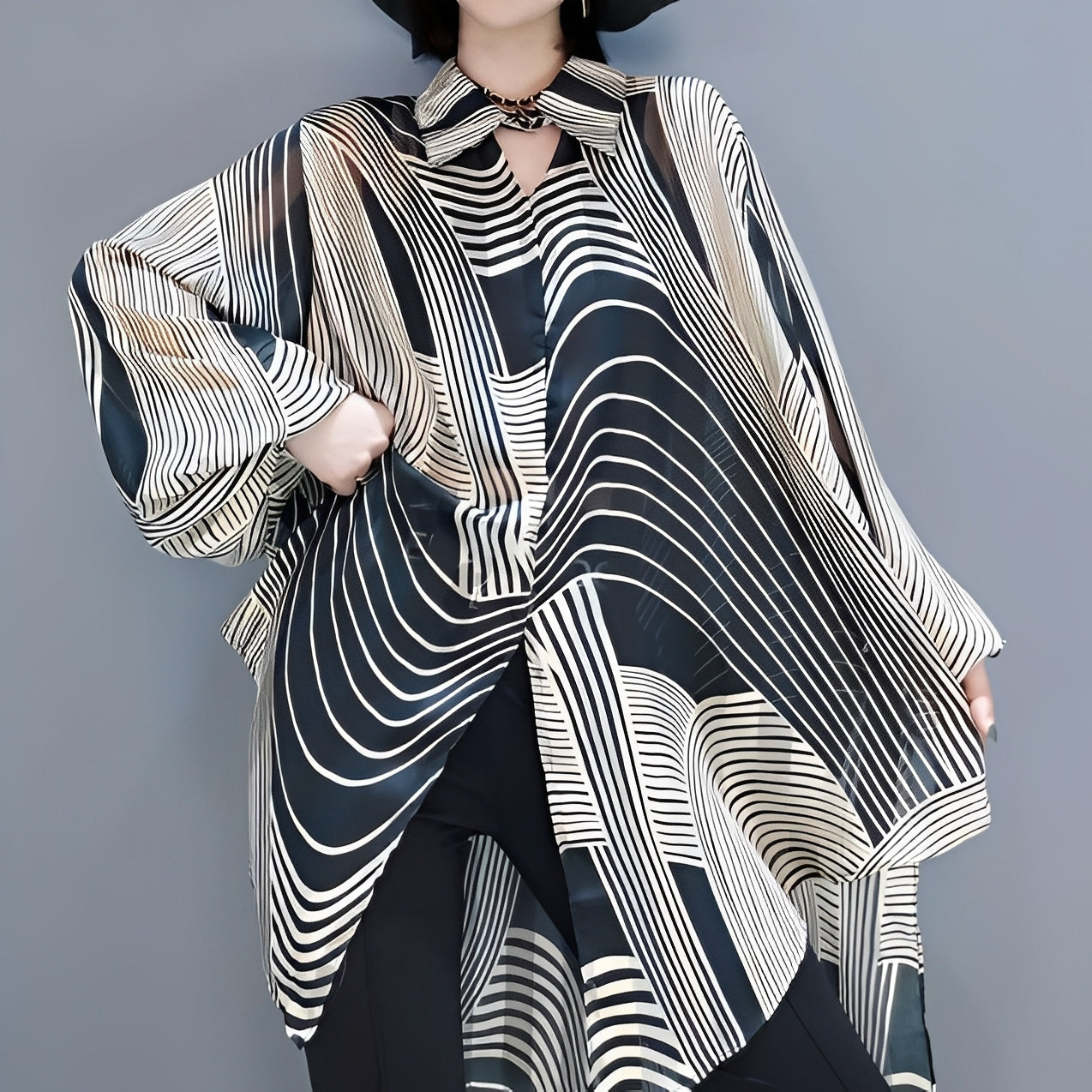 Jean - Stylowa bluzka z szyfonu dla kobiet