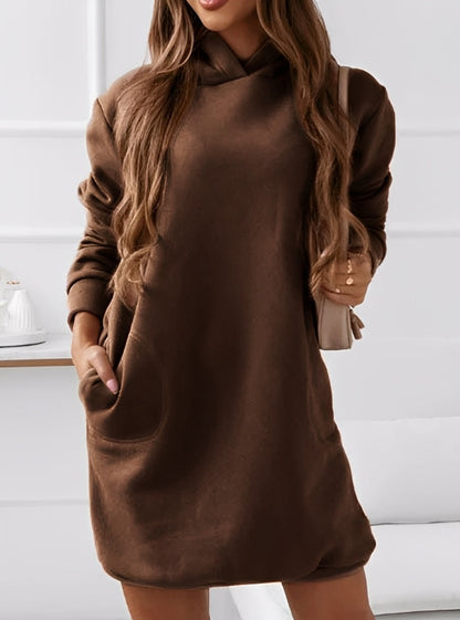 Michaela - Modna mini sukienka z kapturem dla pań