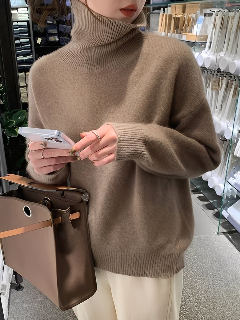 Gloria - Szykowny wełniany golf damski