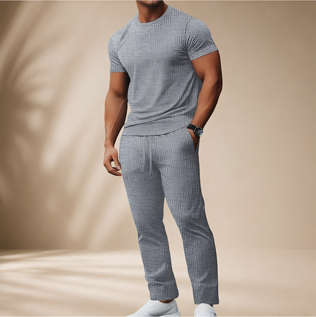 Thomas - Stylowy Zestaw T-Shirt i Spodnie